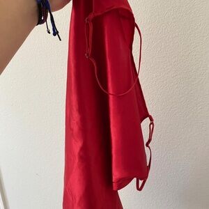 SMALL RED SILK DRESS